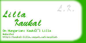 lilla kaukal business card